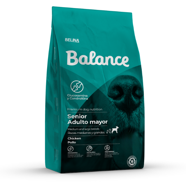 BALANCE SENIOR POLLO CON ARROZ RAZAS MEDIANAS Y GRANDES 2 KILOS