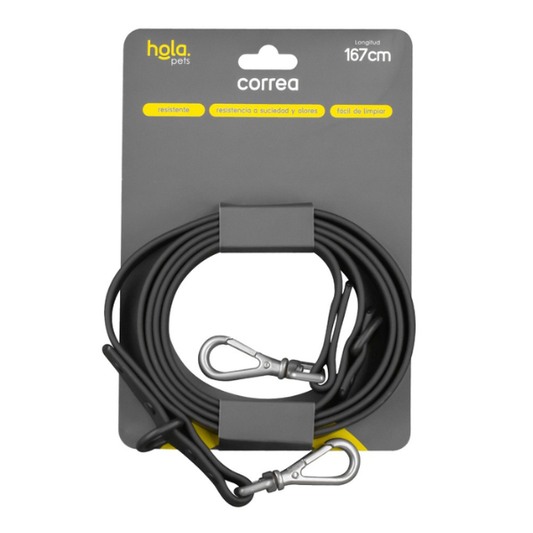 CORREA NEGRA HOLA PETS 1.67 MTS
