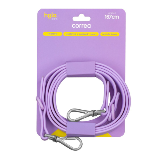 CORREA MORADA HOLA PETS 1.67 MTS