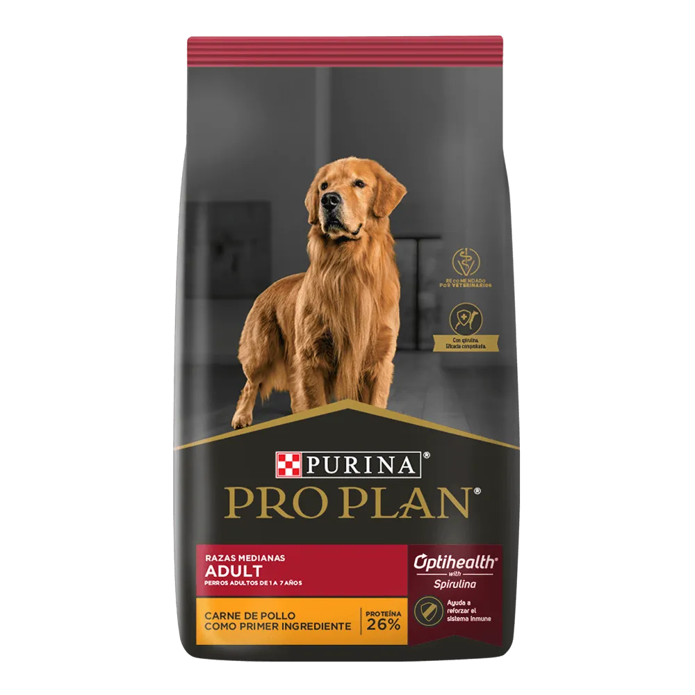 PRO PLAN ADULTO RAZA MEDIANA 17.5 KILOS