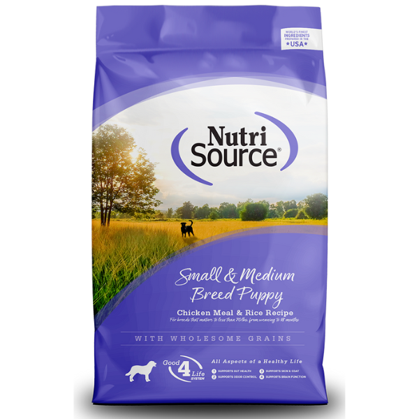 NUTRI SOURCE CACHORRO RAZA PEQUENA POLLO Y ARROZ 11.8  KILOS