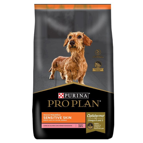 PRO PLAN ADULTO PIEL SENSIBLE RAZA PEQUEÑA 3 KILOS