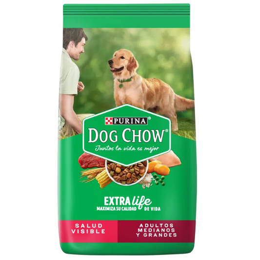 DOG CHOW ADULTO EXTRA LIFE MEDIANO Y GRANDE 25 KILOS