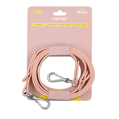 CORREA ROSADA HOLA PETS 1.67 MTS
