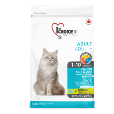 1ST CHOICE  GATO ADULTO PIEL Y PELEJE  SALUDABLE SALMÓN 2.72 KILOS