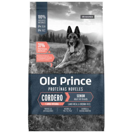 OLD PRINCE ADULTO SENIOR CORDERO Y ARROZ 15 KILOS