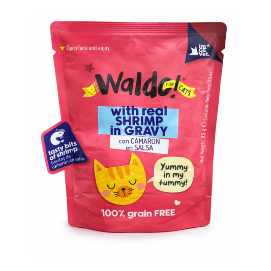 WALDO PARA GATO DE CAMARON REAL EN SALSA 85 G