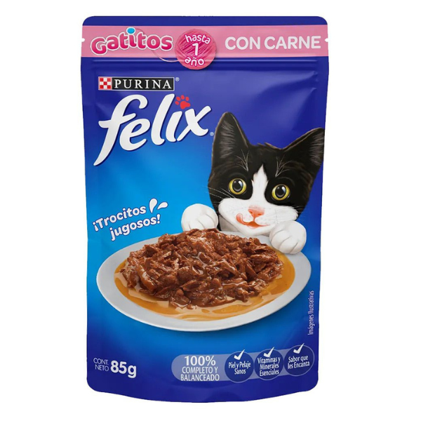 FELIX GATITO DE CARNE 85 G