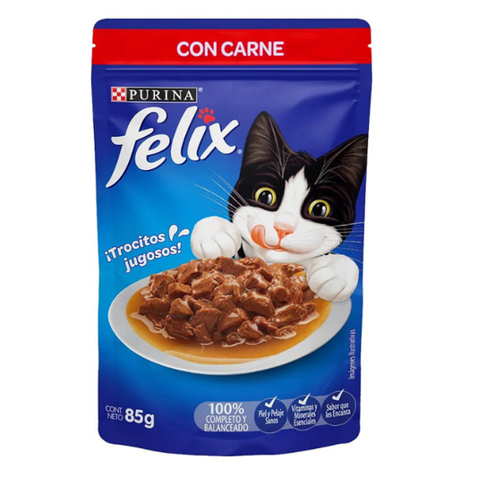 FELIX ALIMENTO HUMEDO CARNE  85 G