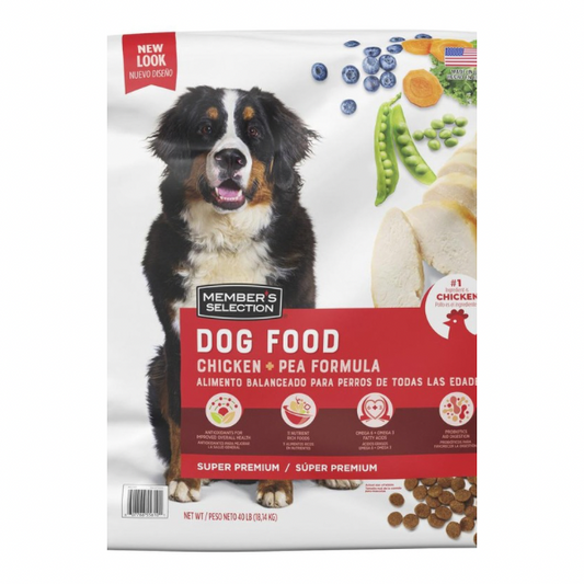MEMBER’S SELECTION ALIMENTO PARA PERRO DE TODAS LAS EDADES CON POLLO Y GUISANTES 18.14 kg / 40 lb