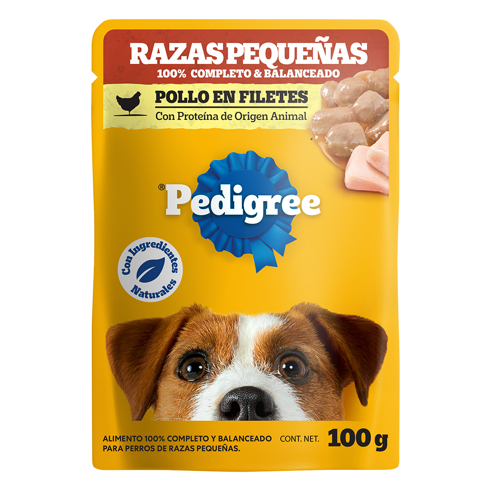 Pedigree pouch raza pequeña pollo 100 g