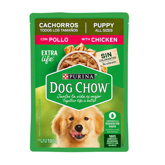 DOG CHOW ALIMENTO HÚMEDO PARA CACHORRO DE POLLO 100 G