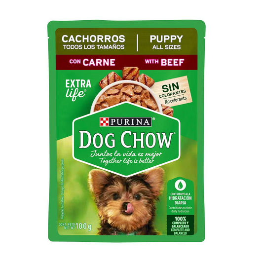 DOG CHOW ALIMENTO HÚMEDO PARA CACHORRO DE CARNE 100 G